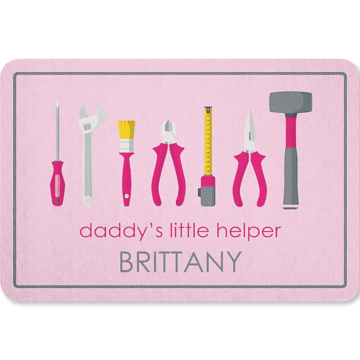 Daddy's Little Girl Helper Garage Personalized Doormat