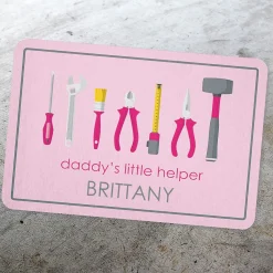 Daddy's Little Girl Helper Garage Personalized Doormat