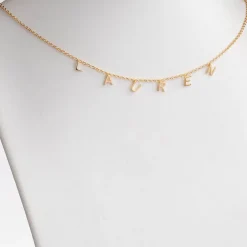 Dainty Name 14K Gold Over Sterling Choker Necklace