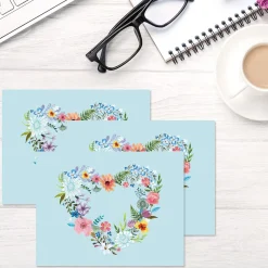 Daisy Wreath Blue Note Cards