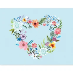 Daisy Wreath Blue Note Cards