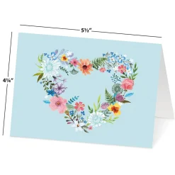 Daisy Wreath Blue Note Cards