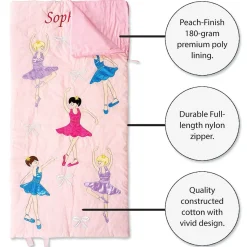 Dancing Ballerinas Personalized Sleeping Bag
