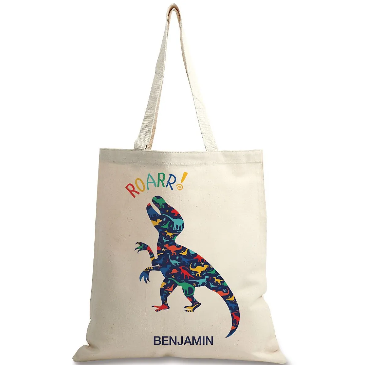 Dinosaur Personalized Canvas Tote