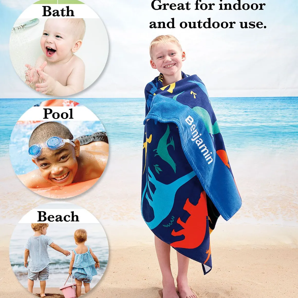 Dinosaur Personalized Towel
