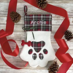 Dog Paw Personalized Stocking