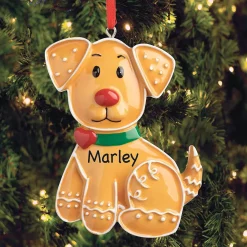 Dog Personalized Gingerbread Ornament