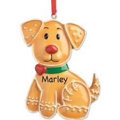 Dog Personalized Gingerbread Ornament