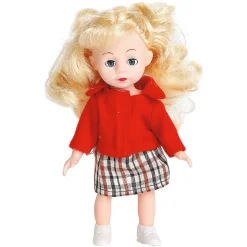 Doll with 8 Outfits and Personalized Pink Trunk