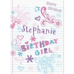 Doodle Birthday Personalized Card