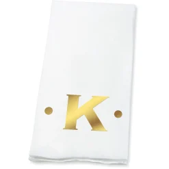 Dot Initial Foil Stamped Disposable Hand Towels