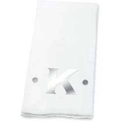 Dot Initial Foil Stamped Disposable Hand Towels