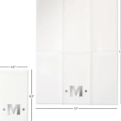 Dot Initial Foil Stamped Disposable Hand Towels