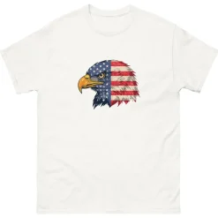 Eagle Head Flag White Adult T-Shirt