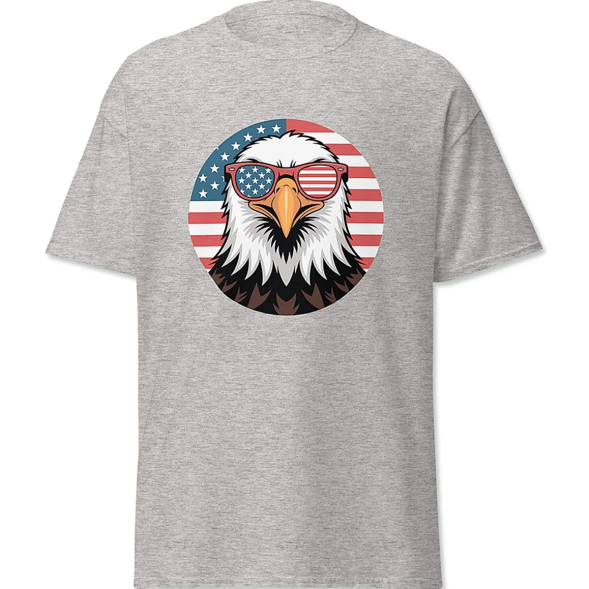 Eagle with Sunglasses Grey T-Shirt