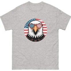 Eagle with Sunglasses Grey T-Shirt
