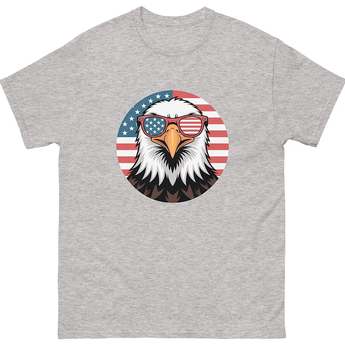 Eagle with Sunglasses Grey T-Shirt