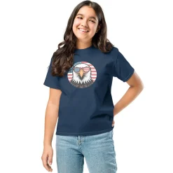 Eagle with Sunglasses Kids Navy T-Shirt