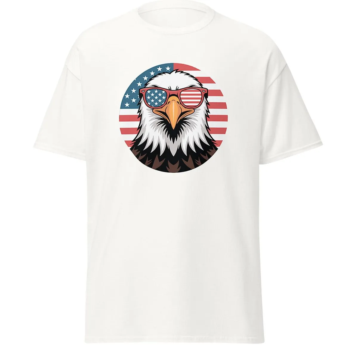 Eagle with Sunglasses White T-Shirt