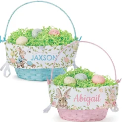 Easter Basket with Bunny Personalized Liner