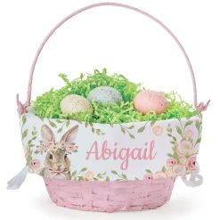 Easter Basket with Bunny Personalized Liner