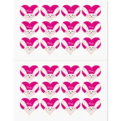 Easter Bunny Heart Personalized Stickers