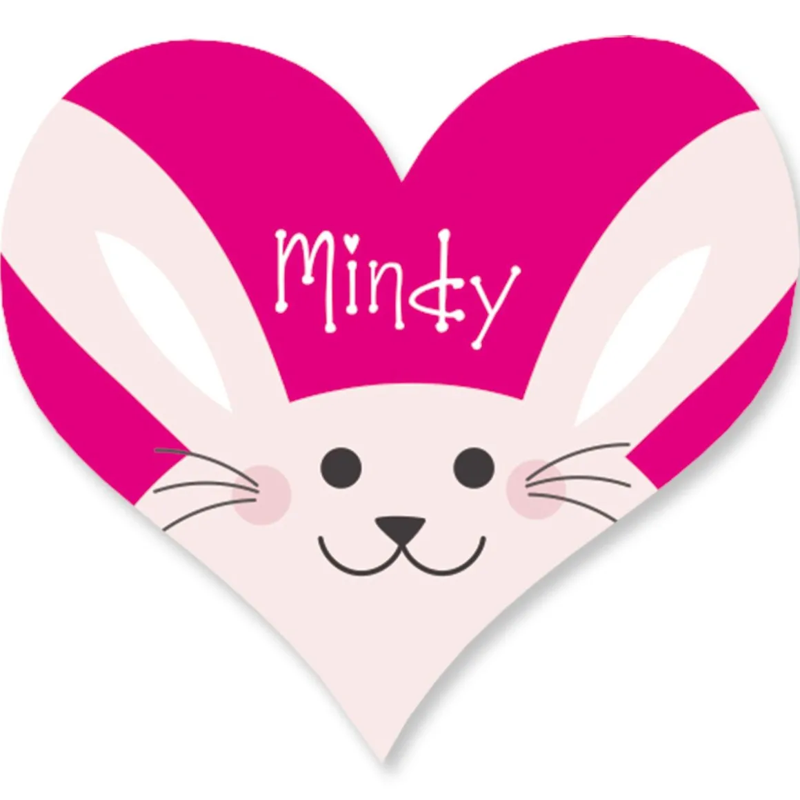 Easter Bunny Heart Personalized Stickers