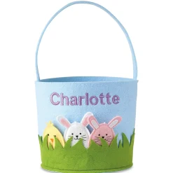 Easter Egg Hunt Felt Personalized Basket
