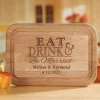 Eat, Drink, Be Married Personalized Alder Wood Cutting Board
