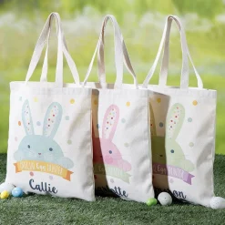 Egg-Hunter Easter Personalized Canvas Totes