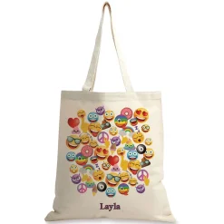 Emoji Personalized Canvas Tote