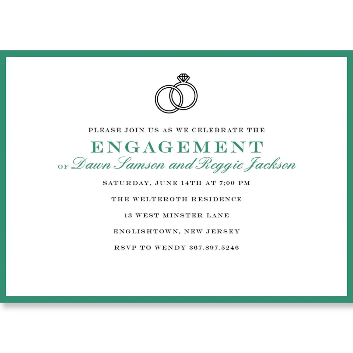 Entwined Ring Personalized Invitations