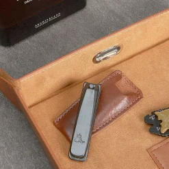 Executive Nail Clippers in a Personalized Leather Case