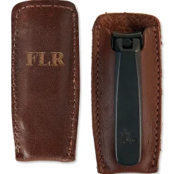 Executive Nail Clippers in a Personalized Leather Case