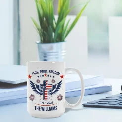 Faith Family Freedom Personalized Mug