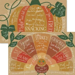 Fall Charcuterie Cheat Double-Sided Placemat