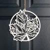 Fall Leaf with Family Name Door Personalized Plaque
