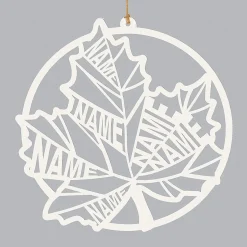 Fall Leaf with Family Name Door Personalized Plaque
