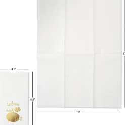 Fall Welcome Foil Disposable Hand Towels