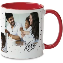 Family Hearts Ceramic Photo Mug