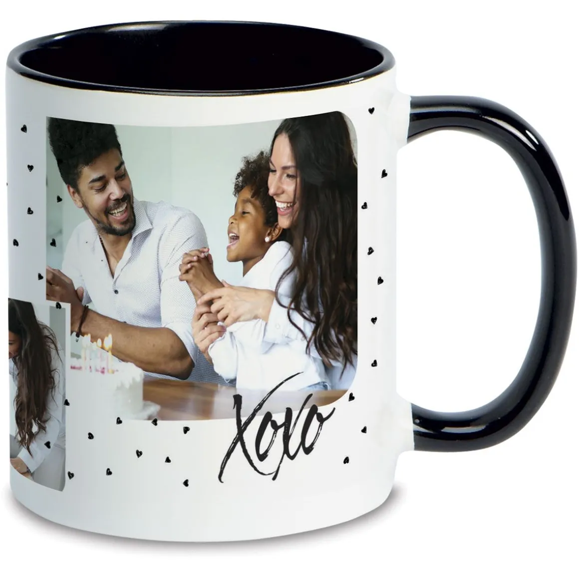 Family Hearts Ceramic Photo Mug