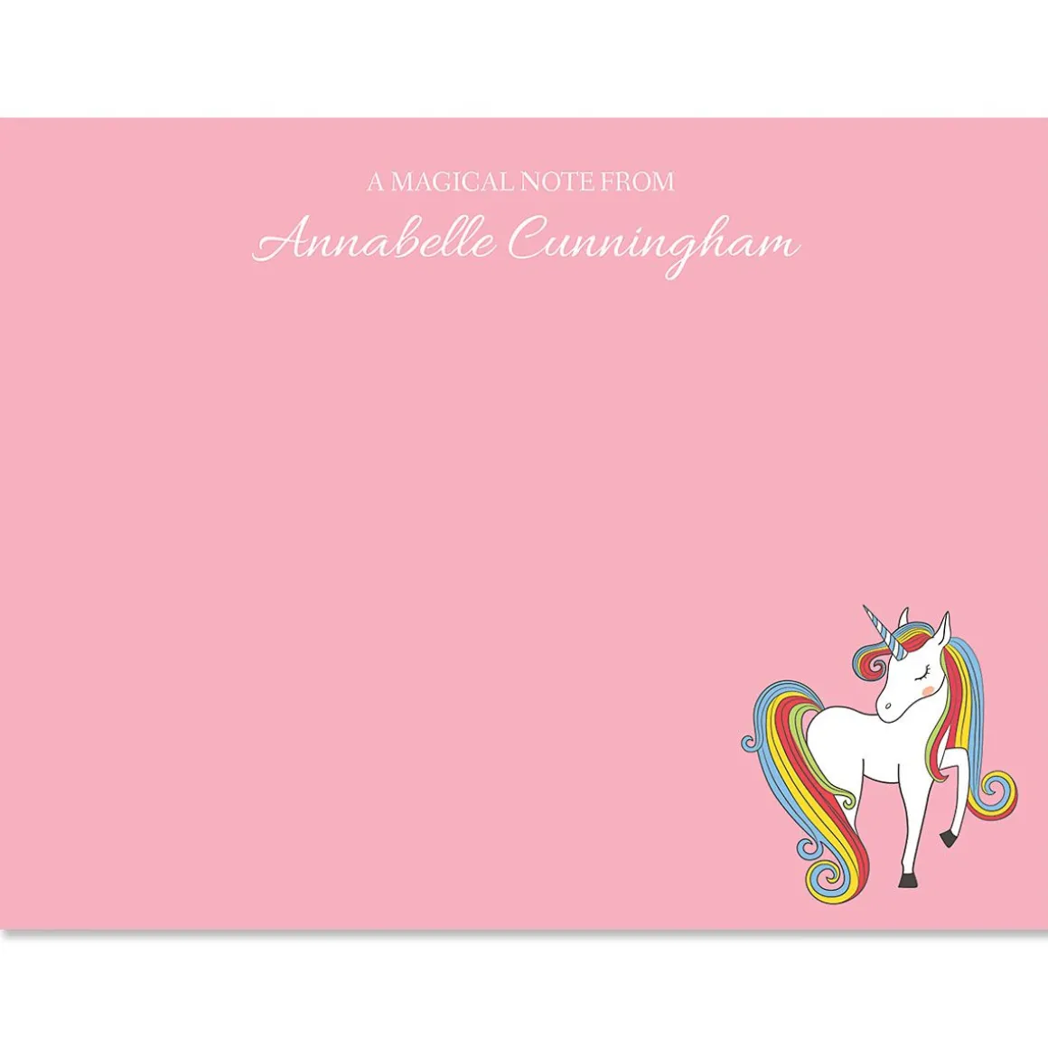 Fantasy Unicorn Correspondence Cards