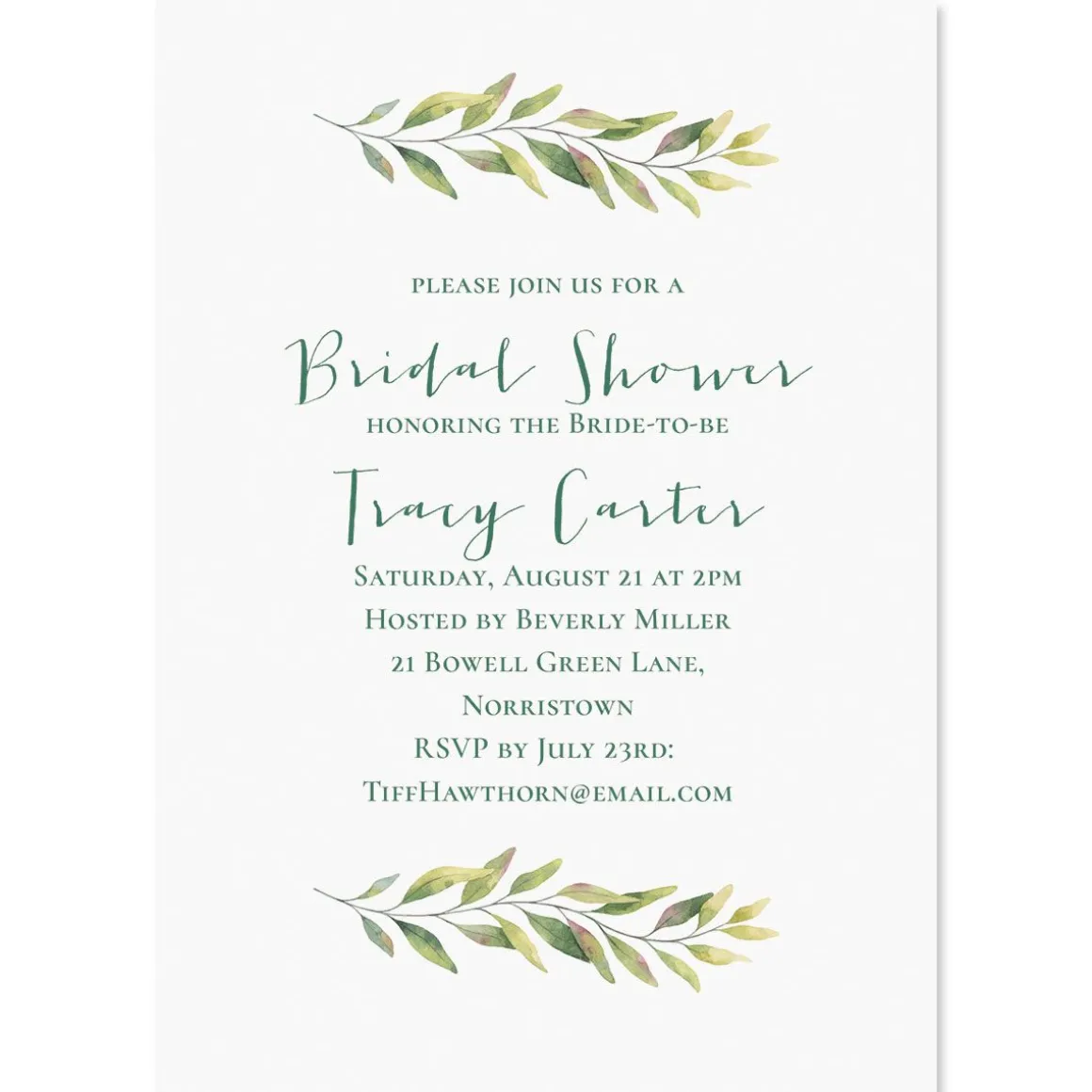 Fine Vine Personalized Invitations