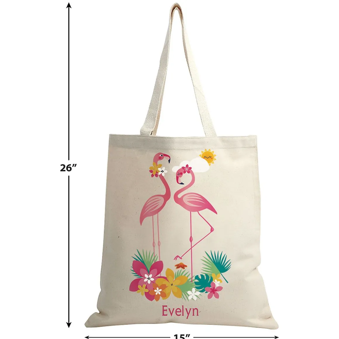 Flamingo Personalized Canvas Tote