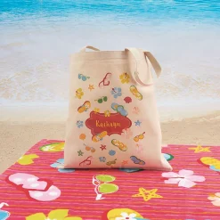 Flip Flop Flowers Personalized Towel