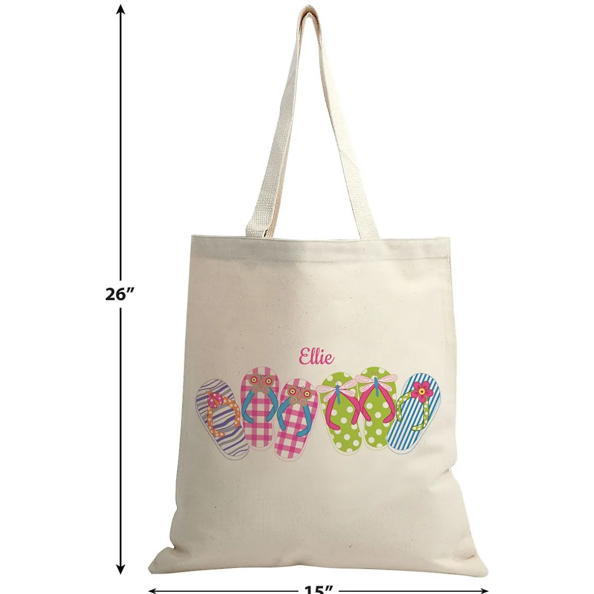 Flip Flops Personalized Canvas Tote