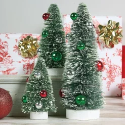 Flocked Trees with Ornaments