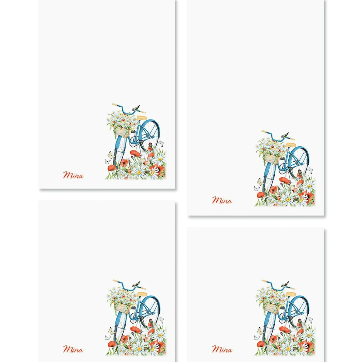 Floral Bike Notepads