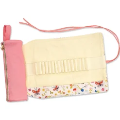 Floral Butterfly Roll Up Case