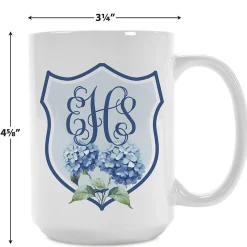 Floral Crest Personalized Mug